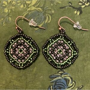 HAND CRAFTED BOHEMIAN BEADED EARRINGS *NEW *JAPANESE GLASS BEADS *LIGHTWEIGHT